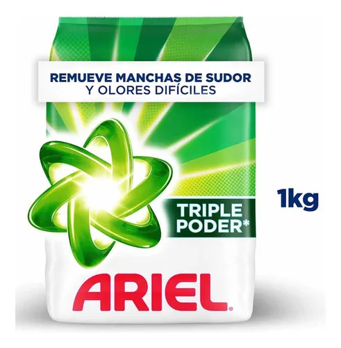 Detergente en polvo Ariel 1 kg para lavado diario