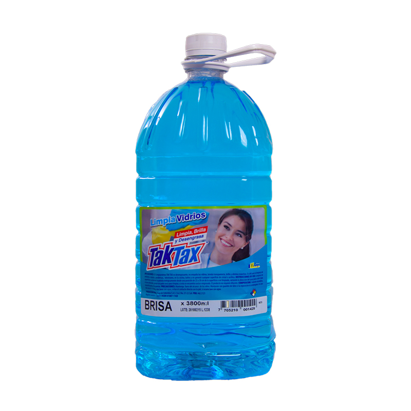 Limpiavidrios Tak Tax 3800 ml para uso en hogares grandes o negocios.