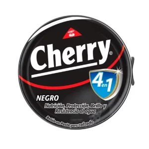 Betún Cherry Negro 12 g brillo y protección para calzado