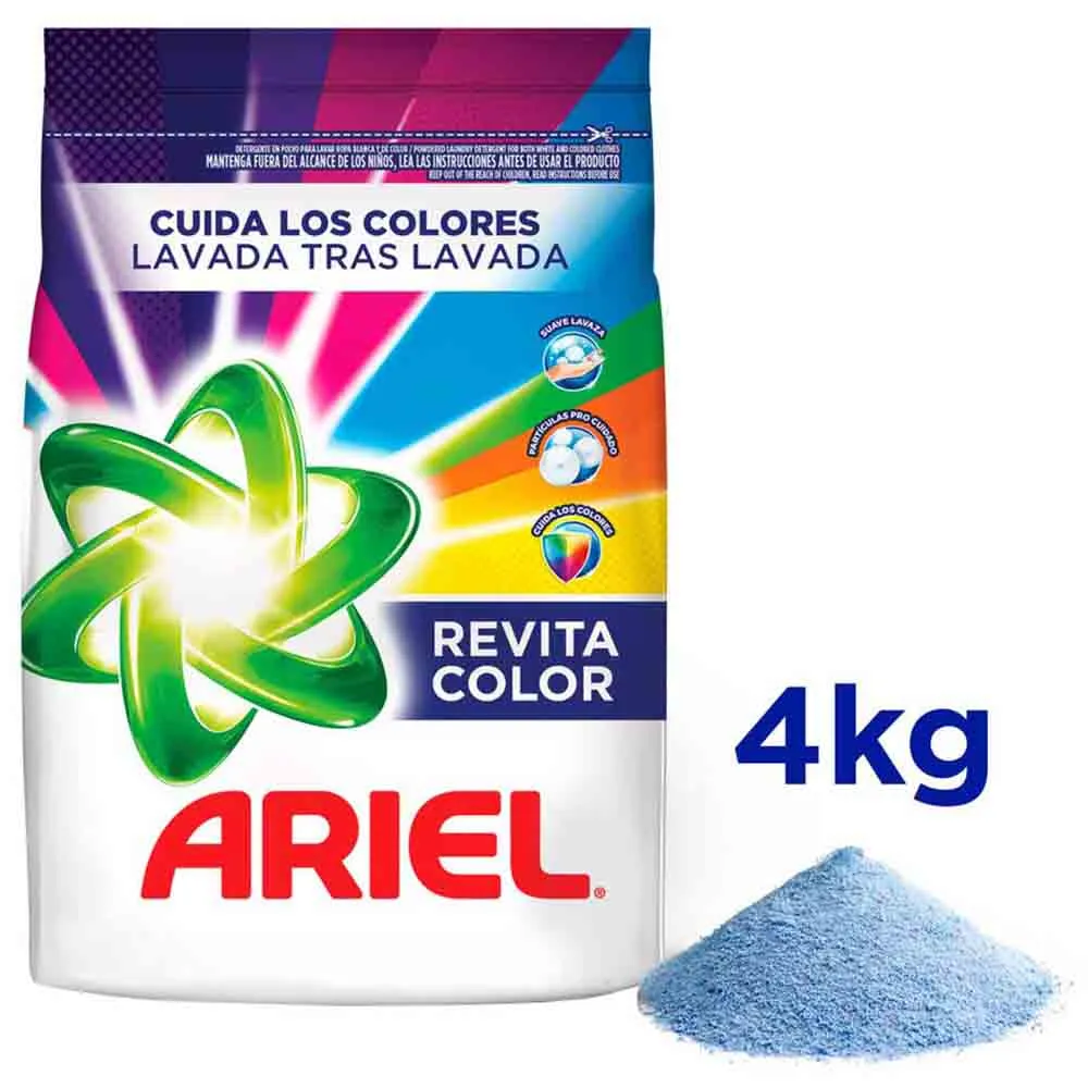 Detergente en polvo Ariel Revita Color