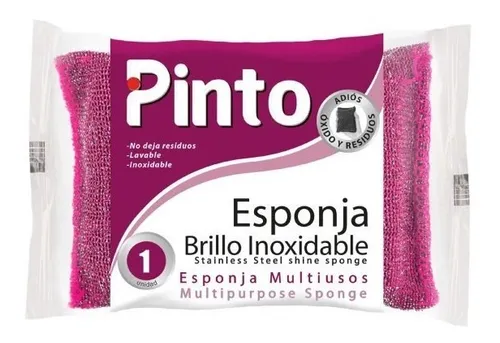 Esponja Multiusos Brillo Inoxidable Pinto 1 unidad