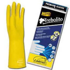 Guantes Industriales Látex Antidesliza Trébolito Cal 18 Ladecol