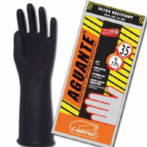Guantes industriales Ladecol látex calibre 35