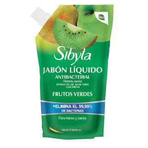 Jabón líquido antibacterial Sibyla frutos verdes 1000 ml
