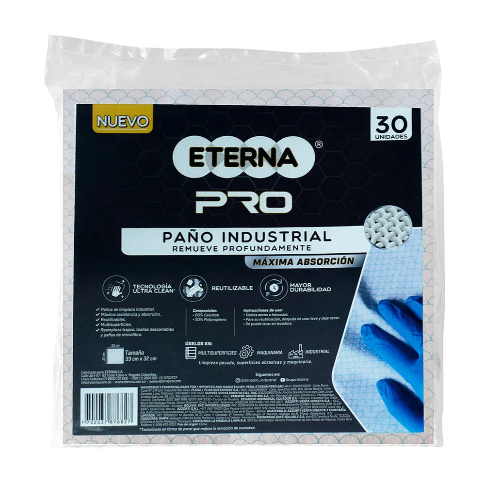 Paño industrial Eterna Pro Bolsa 30 unidades
