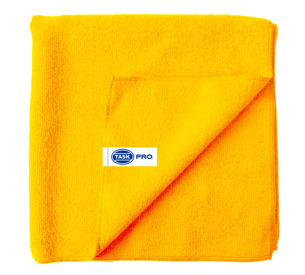 Paño de microfibra amarillo Task-Pro en paquete de 5 unidades para limpieza multiusos