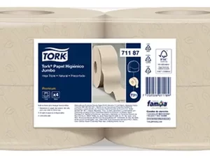 Papel higiénico Tork Jumbo precortado 4 rollos 170 mts