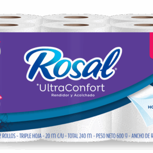 Papel higiénico Rosal Ultra Confort G 12 rollos triple hoja