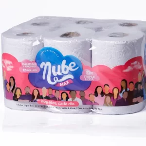 Papel higiénico NUBE Max triple hoja 12 rollos