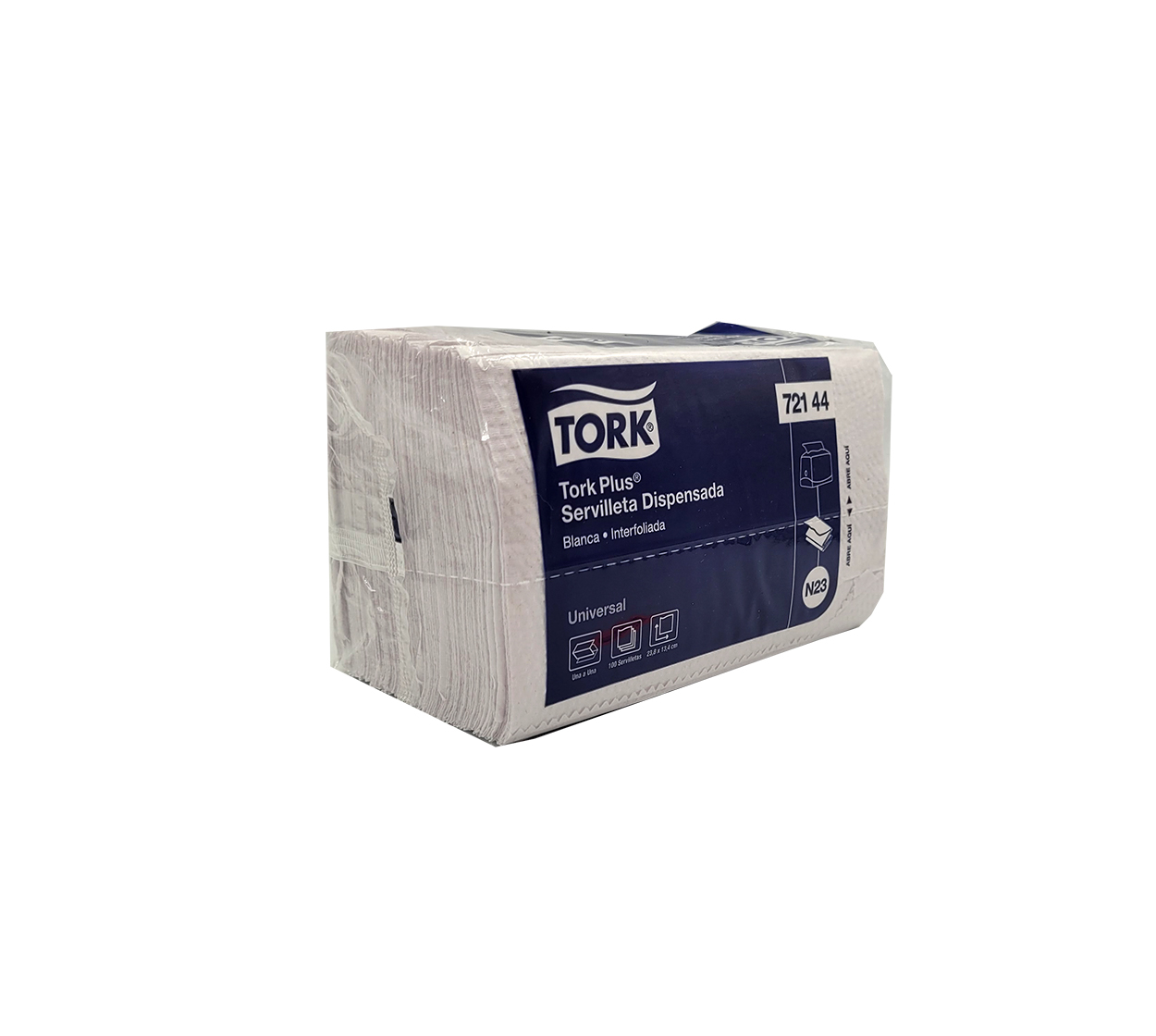 Servilleta Plus Interfoliada Tork Blanca paquete 100 unidades