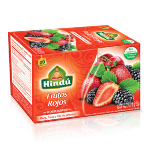 Té aromática Hindú de frutos rojos en caja de 20 unidades