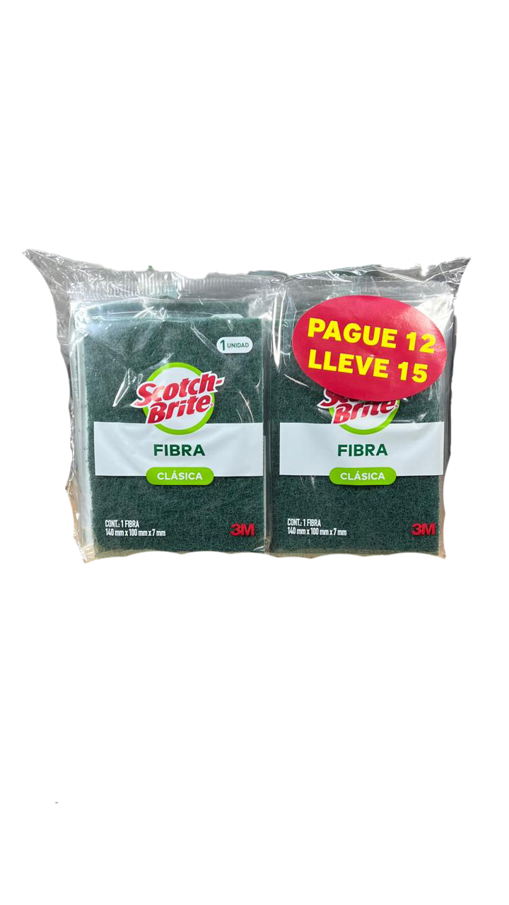 Paquete esponjas clásicas Scotch Brite pague 12 lleve 15 limpieza eficiente