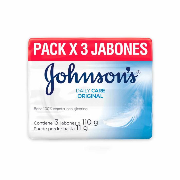 Jabón Johnson's Daily Care Original 110 g pack de 3 unidades