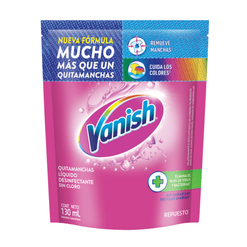 Quitamanchas líquido sin cloro Vanish 130ml blancos más blancos