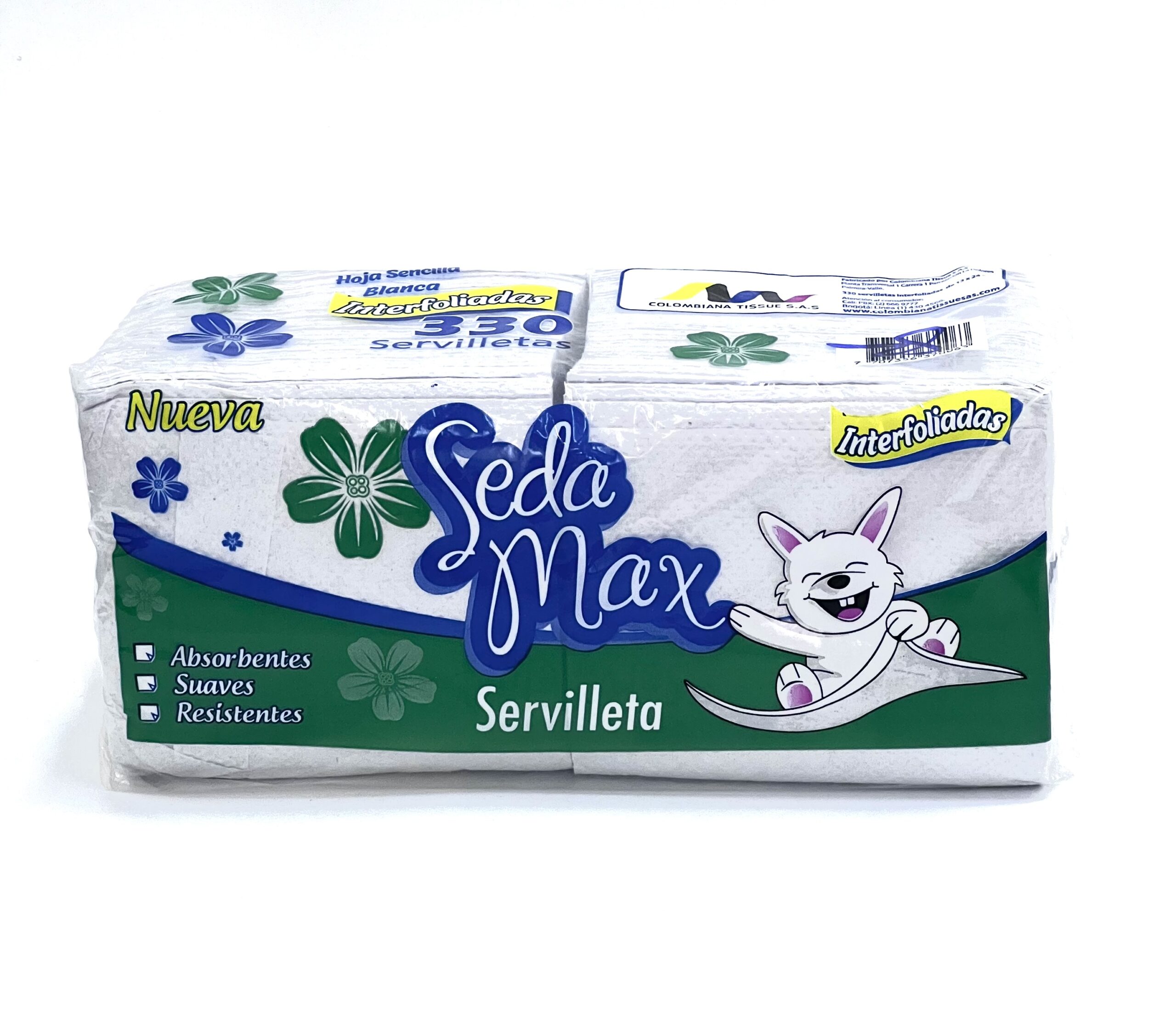 Servilletas Hoja Blanca Interfoliada 330 unidades Seda Max